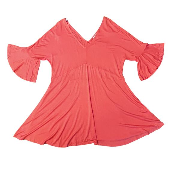NWT Ella Moss Retro Maternity Blouse 3/4 Length Flutter Sleeve Bell Sleeve Large - Picture 5 of 11